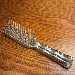 Vintage Fast Flo by Cricket Vented Hairbrush Taiwan 6.25” Translucent Gray